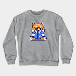 Corgi Reads Book Crewneck Sweatshirt